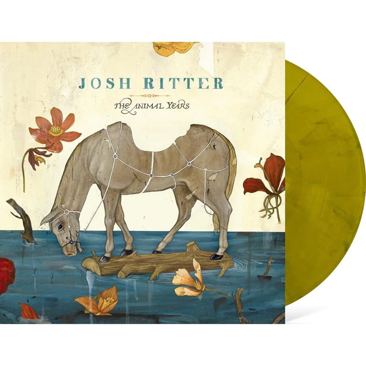 Josh Ritter- Animal Years (Limited Edition Opaque Yellow w/ Black Swirl Vinyl) - LP