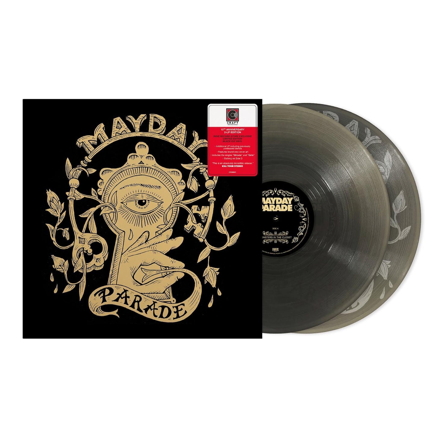 Mayday Parade- Monster In The Closet (Indie Exclusive 10th Anniversary Black Ice Vinyl) - LP