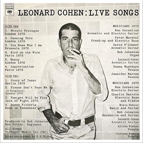 Leonard Cohen- Leonard Cohen: Live Songs - LP