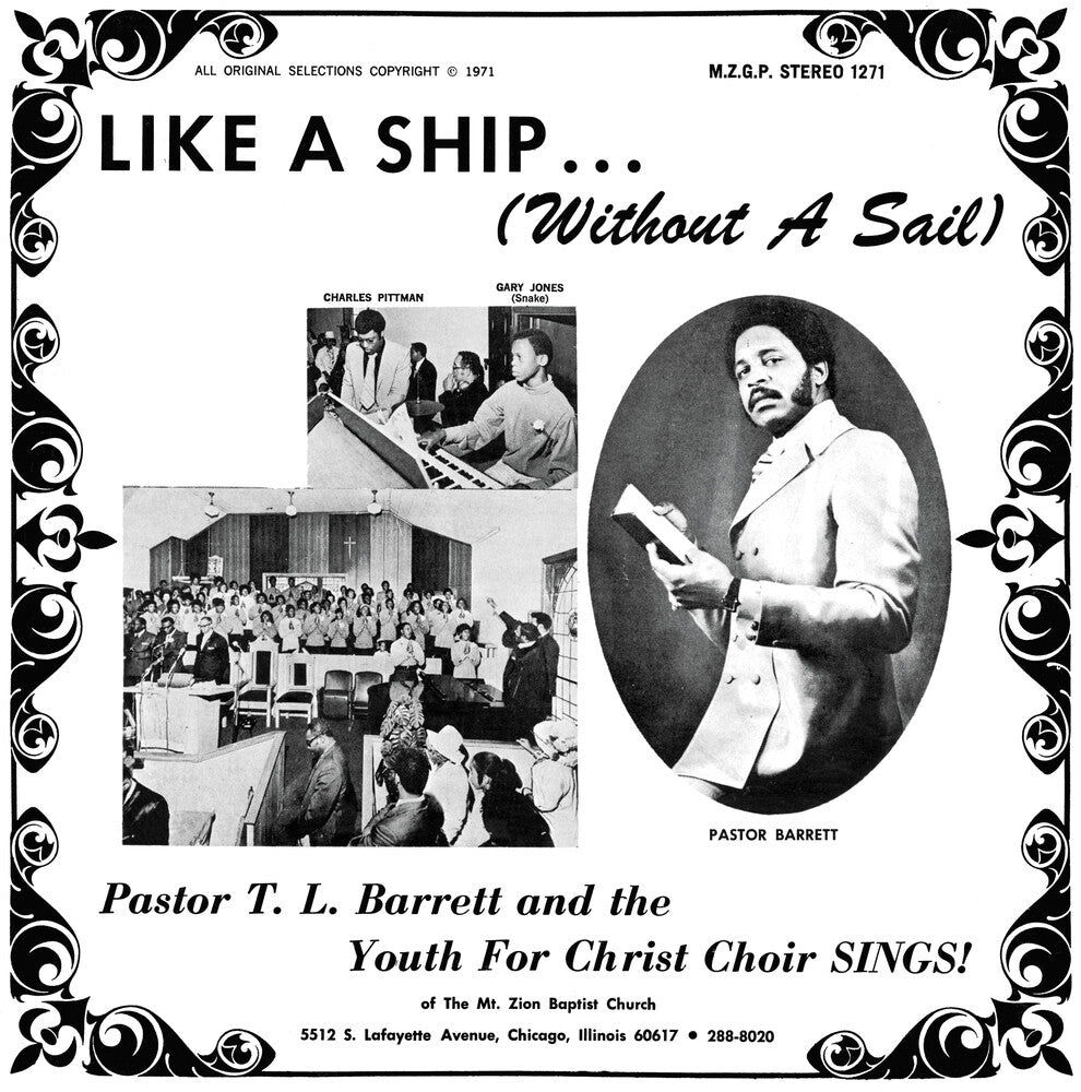 Pastor Barrett T.L. / Youth For Christ Choir- Like A Ship (Without A Sail) - LP