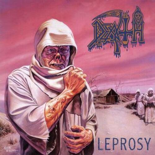 Death- Leprosy (Hot Pink, Bone White and Blue Jay Tri Color Merge with Splatter) - LP