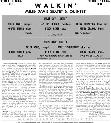 Miles Davis All Stars- Walkin' (original Jazz Classics Series) - LP