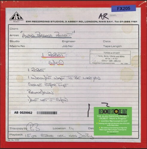 Alan Parsons- I Robot (work In Progress) -RSD25 - LP