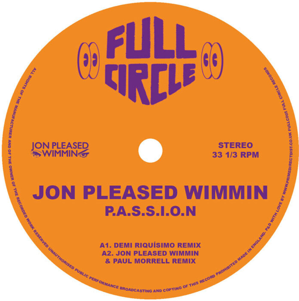 Jon Wimmin Pleased- P.A.S.S.I.O.N. (2025 Remixes) - LP
