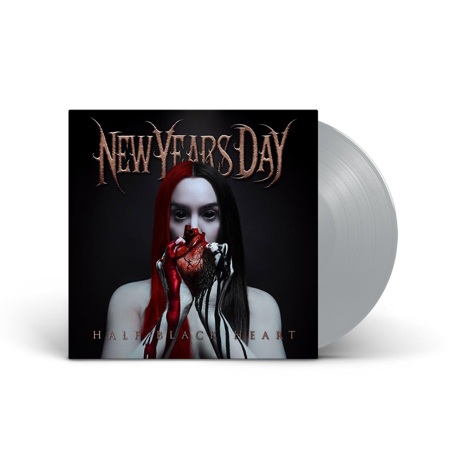 New Years Day- Half Black Heart (Silver Vinyl) - LP