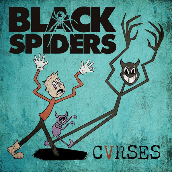 Black Spiders- Cvrses - Black & White Colored Vinyl - LP