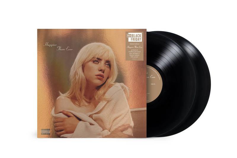 Billie Eilish- Happier Than Ever (Recycled Black w/ Litho Poster) -BF22 - LP