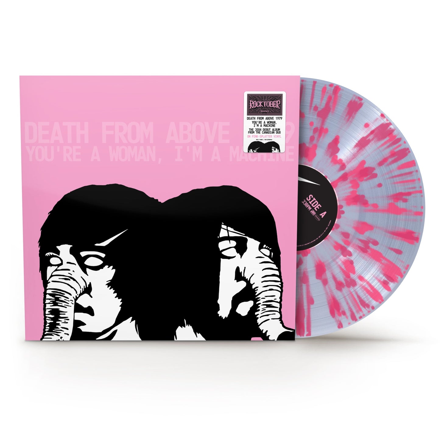 Death From Above 1979- You're a Woman, I'm A Machine (Rocktober 2025) (1LP Clear with Pink Splatter Vinyl) - LP
