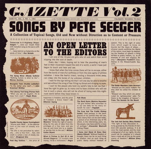 Pete Seeger: Gazette, Vol. 2  [ CD ]