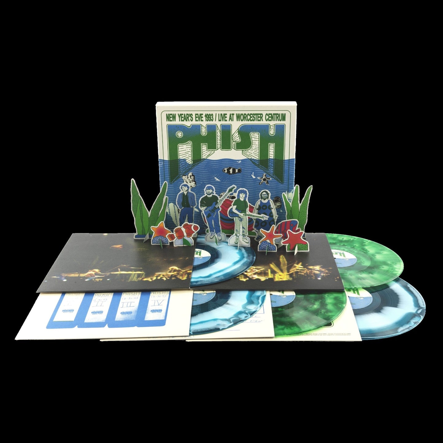 Phish- New Year's Eve 1993, Live At Worcester Centrum (5LP Seaweed + Water Vinyl) - LP