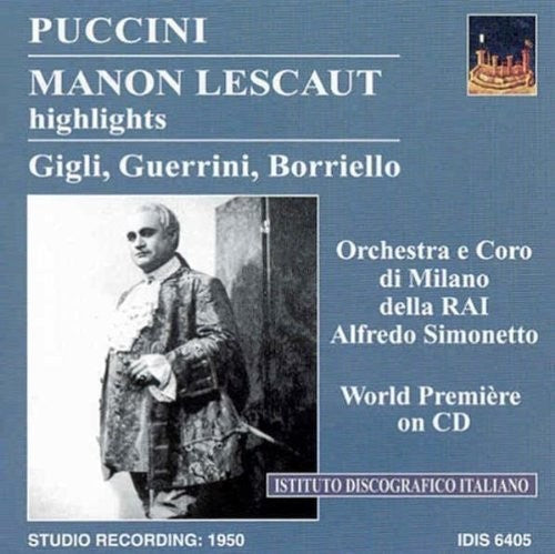 Puccini / Borriello / Gigli / Guerrini: Manon Lescaut  [ CD ]