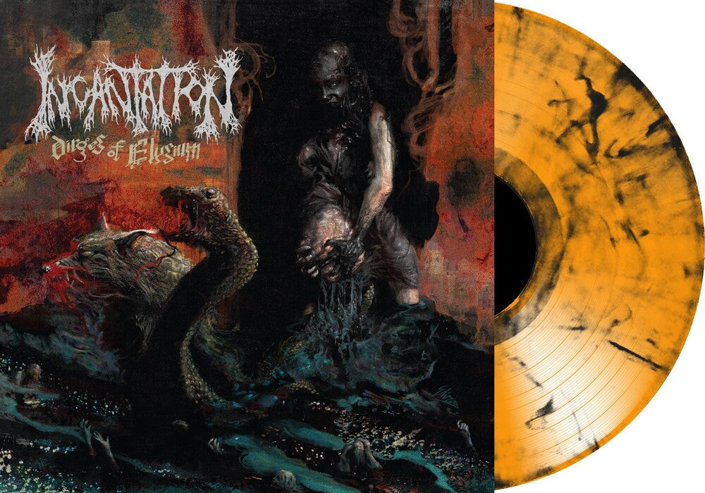 Incantation- Dirges of Elyzium (Transparent Red / Black Marble Vinyl) - LP