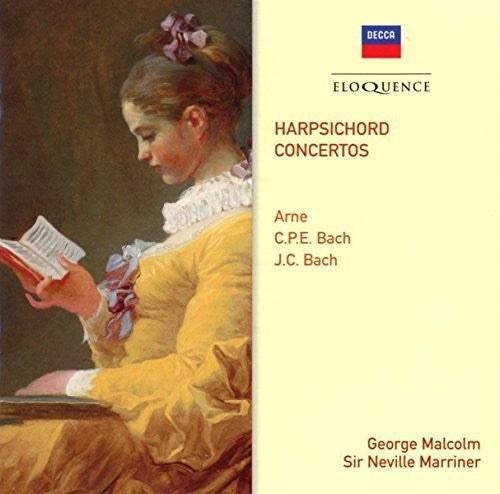 George Malcolm: Arne / C.P.E. Bach / J.C. Bach: Harpsichord Concertos  [ CD ]