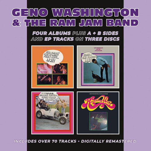 Washington, Geno & the Ram Jam Band: Hand Clappin' Foot Stompin' Funky-Butt... Live! / Shake A Tail Feather/ Hipsters, Flipsters, Finger-Poppin' Daddies! / Running Wild Plus A &B Sides & EP Tracks  [ CD ]