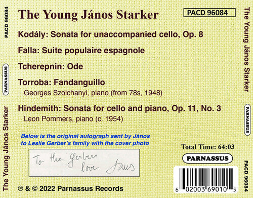 The Young Janos Starker: The Young Janos Starker  [ CD ]