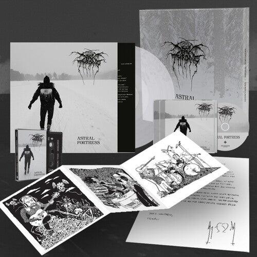 Darkthrone- Astral Fortress - Peaceville Store Exclusive Deluxe Edition, 140gm Clear Vinyl/CD/Cassette/A4 Letter/Art Prints - LP
