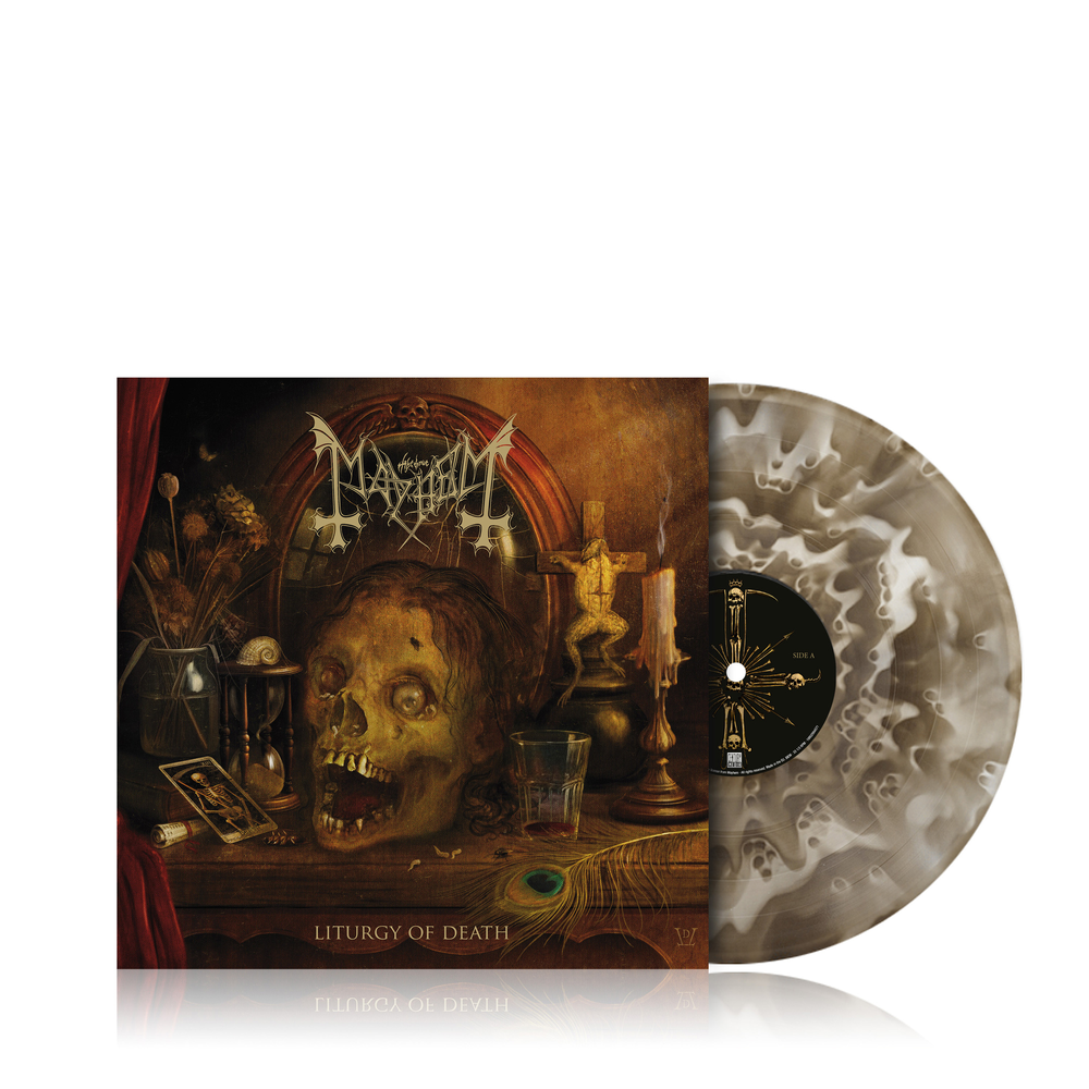 Mayhem- Liturgy Of Death [Indie Exclusive Black Ice Ghost Colored Vinyl & LP-Booklet] - LP