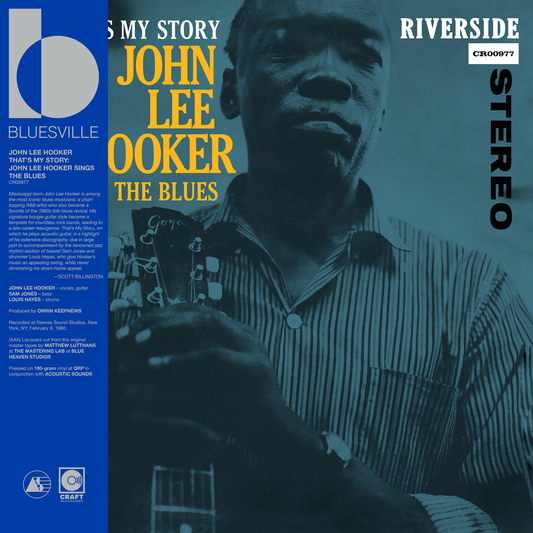 John Lee Hooker- That's My Story: John Lee Hooker Sings The Blues (Bluesville Acoustic Sounds Series) [180g Black Vinyl - paper wrapped] - LP