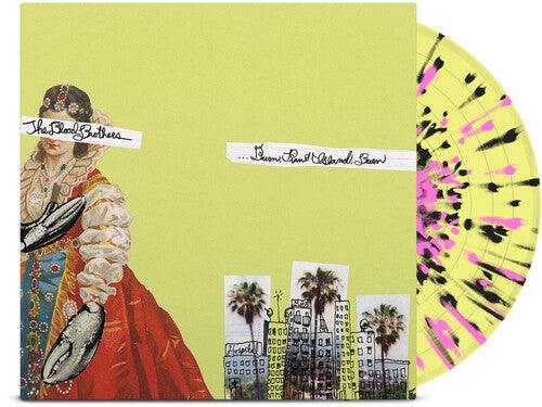 The Blood Brothers- Burn, Piano Island, Burn (Deluxe Ed.) Yellow w/Pink & Black Splatter - LP