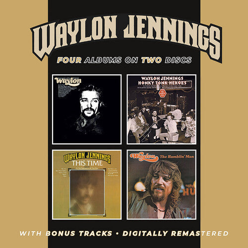 Waylon Jennings: Lonesome, On'ry & Mean / Honky Tonk Heroes / This Time / The Ramblin' Man + Bonus Tracks  [ CD ]