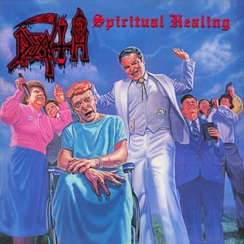 Death- Spiritual Healing (Red, Cyan Blue and Black Tri Color Merge with Splatter) - LP