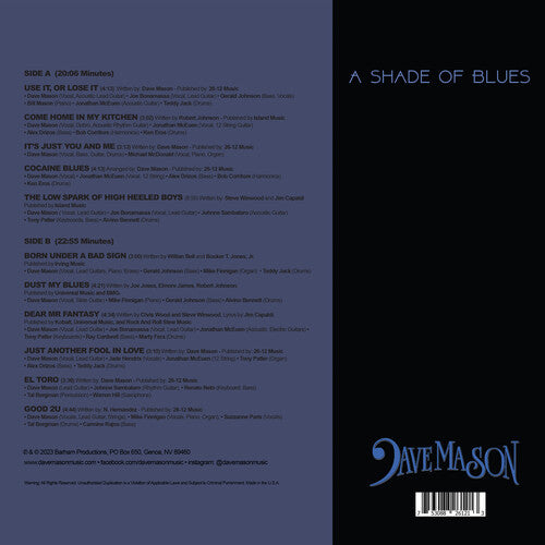 Dave Mason- A Shade of Blues - Blue - LP