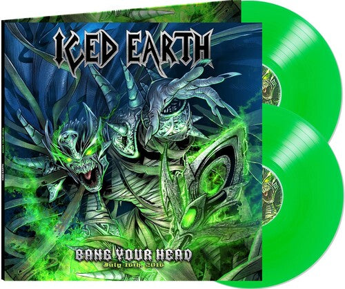 Iced Earth- Bang Your Head - Green - LP
