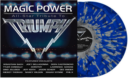 Various- Magic Power: All Star Tribute To Triumph (Dark Blue & White Splatter Vinyl) - LP