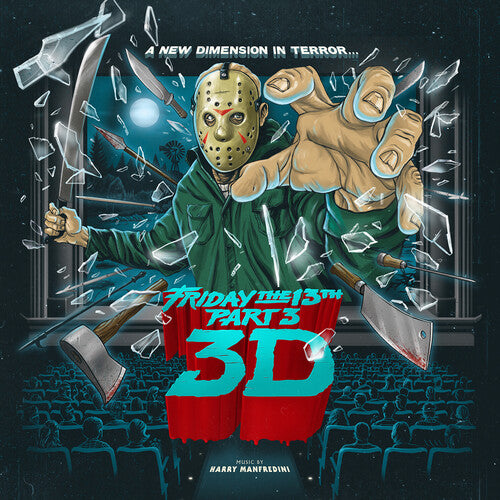 Friday The 13th Part III Soundtrack (Lenticular Cover; Red / Blue Swirl Vinyl) - LP