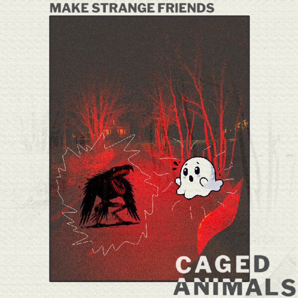 Caged Animals- Make Strange Friends [Clear Vinyl] (Red) [Download Included] - LP