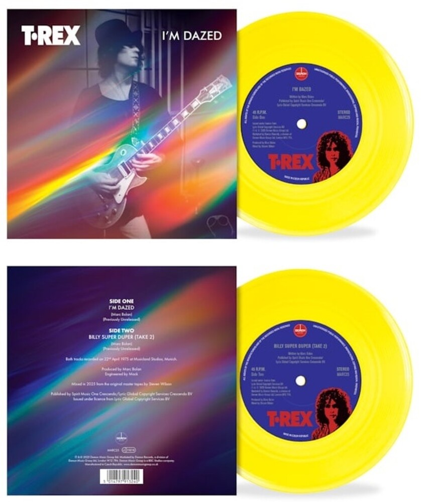 T.Rex- I'm Dazed / Billy Super Duper - Yellow Vinyl (Ylw) - LP