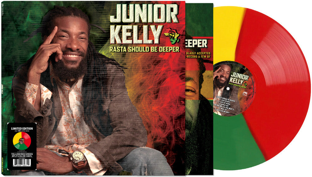 Junior Kelly- Rasta Should Be Deeper [YELLOW/GREEN/RED SPLIT LP] - LP