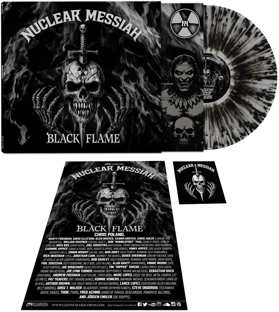 Nuclear Messiah- Black Flame [CLEAR/SILVER/BLACK SPLATTER] - LP