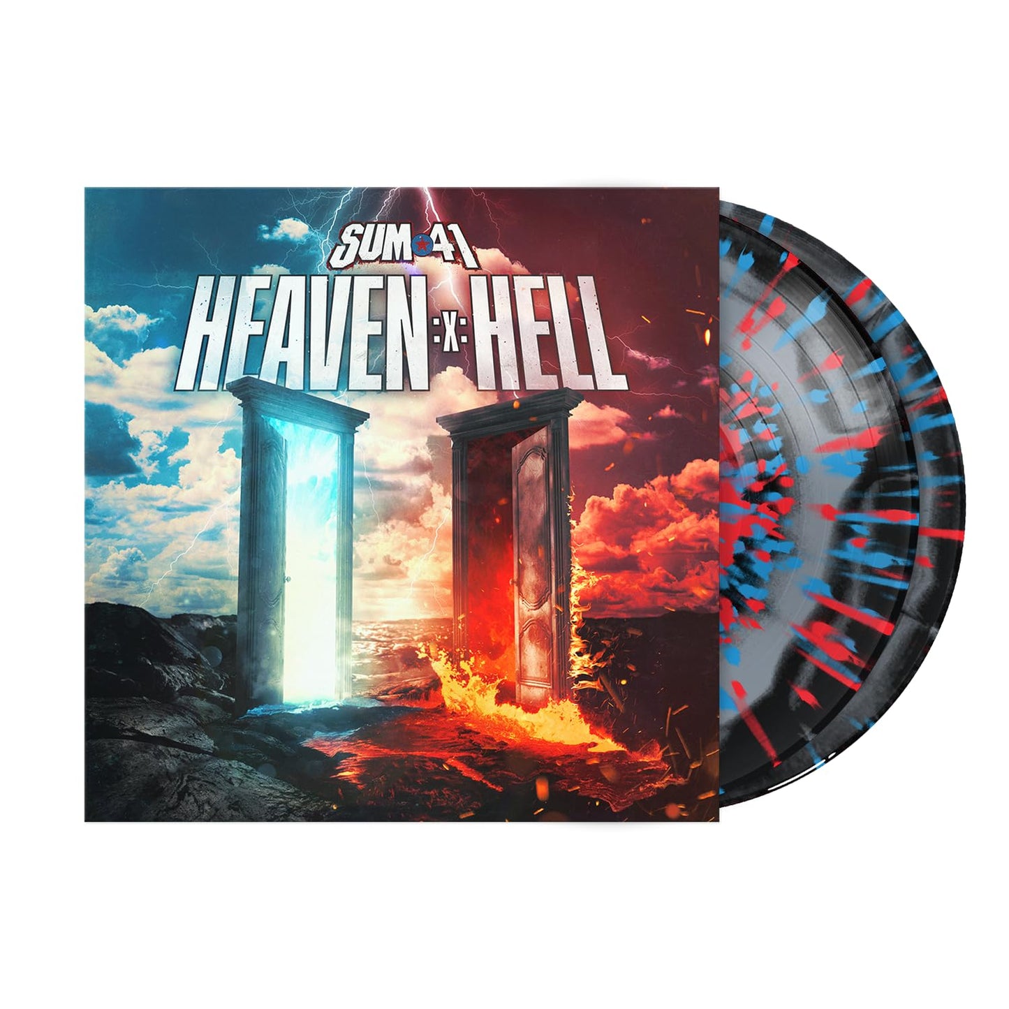 Sum 41- Heaven :X: Hell (Black/Gray Smush w/ Red & Blue Splatter Vinyl) - LP