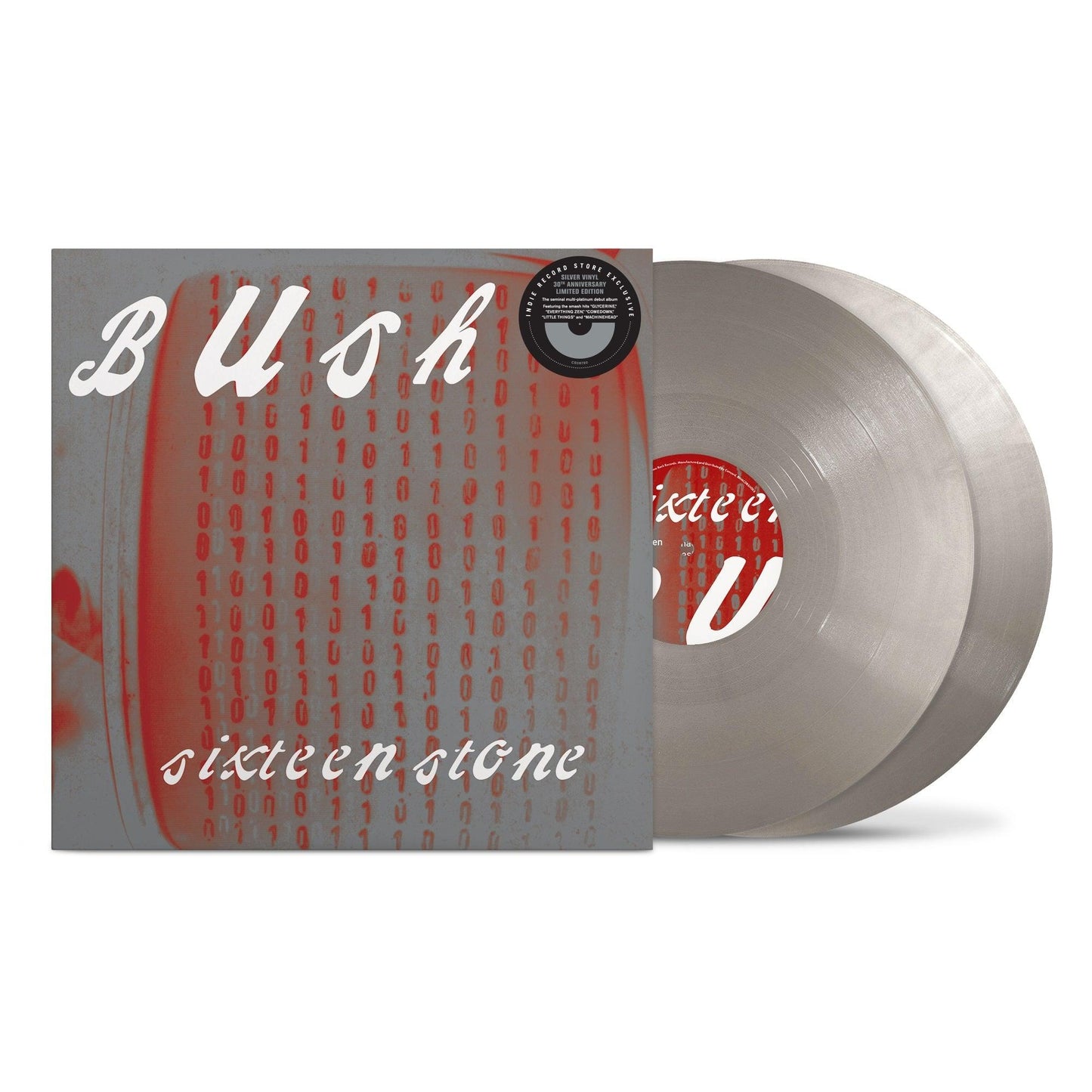 Bush- Sixteen Stone (30th Anniversary Edition) [Silver 2 LP] (Indie Exclusive Vinyl) - LP