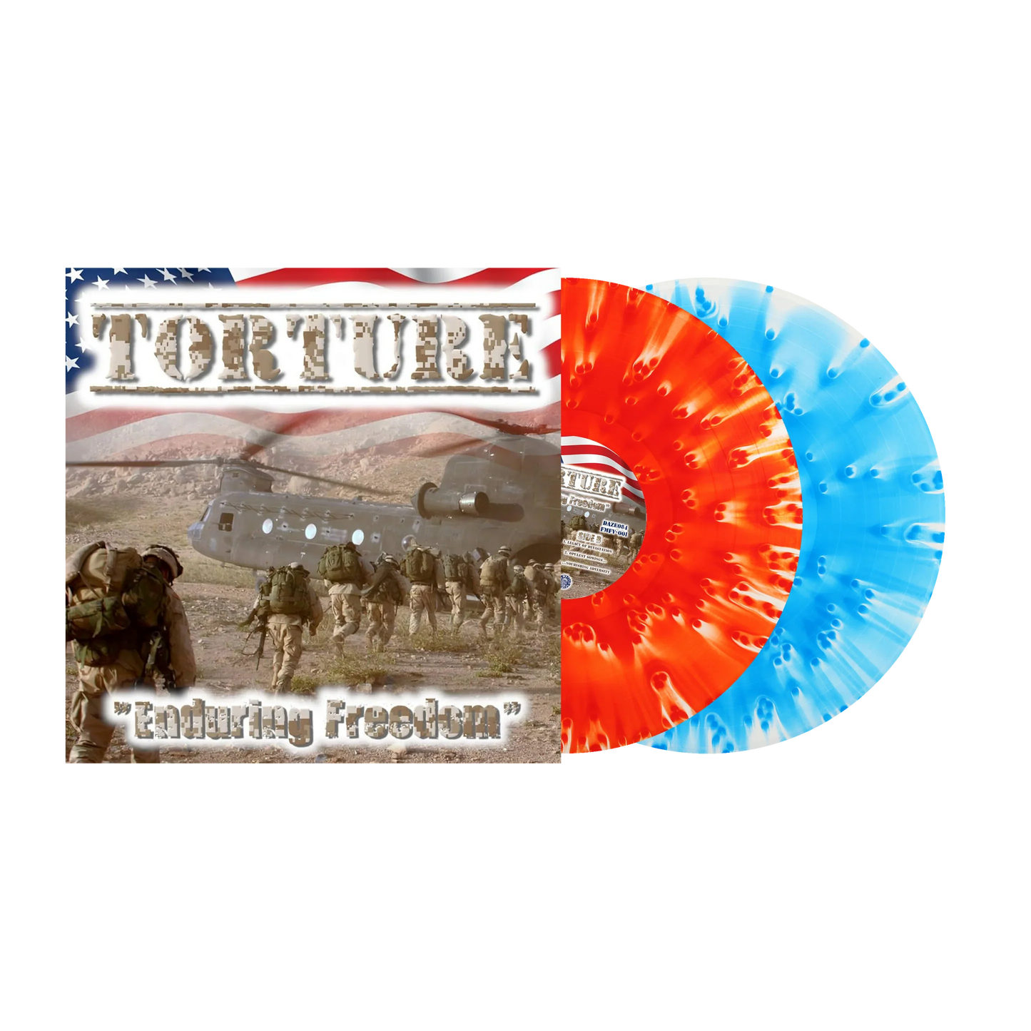Torture- Enduring Freedom (Cloudy Red, Cloudy Blue Vinyl) (DAZE Records) - LP