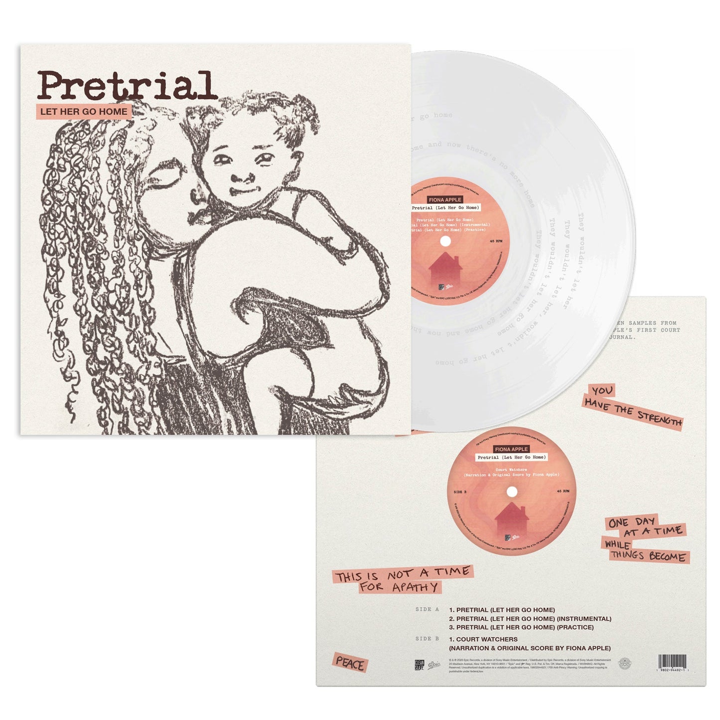 Fiona Apple- Pretrial (Let Her Go Home) (Clear Vinyl) - LP