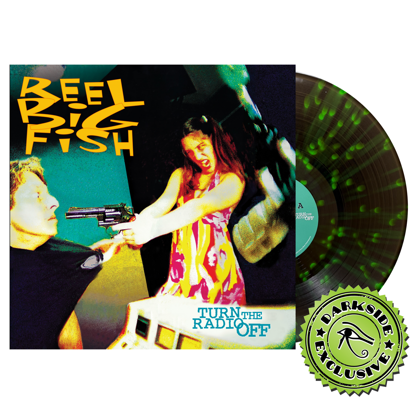 Reel Big Fish- Turn The Radio Off (Darkside Exclusive Black Ice w/ Neon Green Splatter Vinyl) - LP