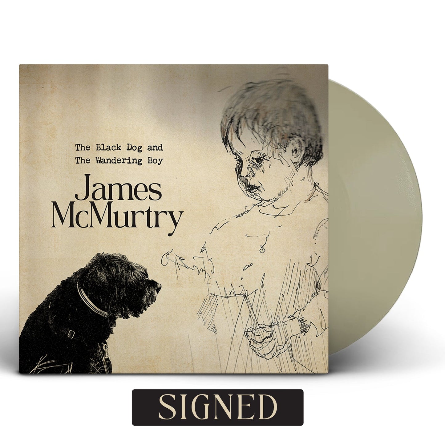 James McMurtry- The Black Dog and the Wandering Boy (Indie Exclusive Autographed Kahki Vinyl) - LP