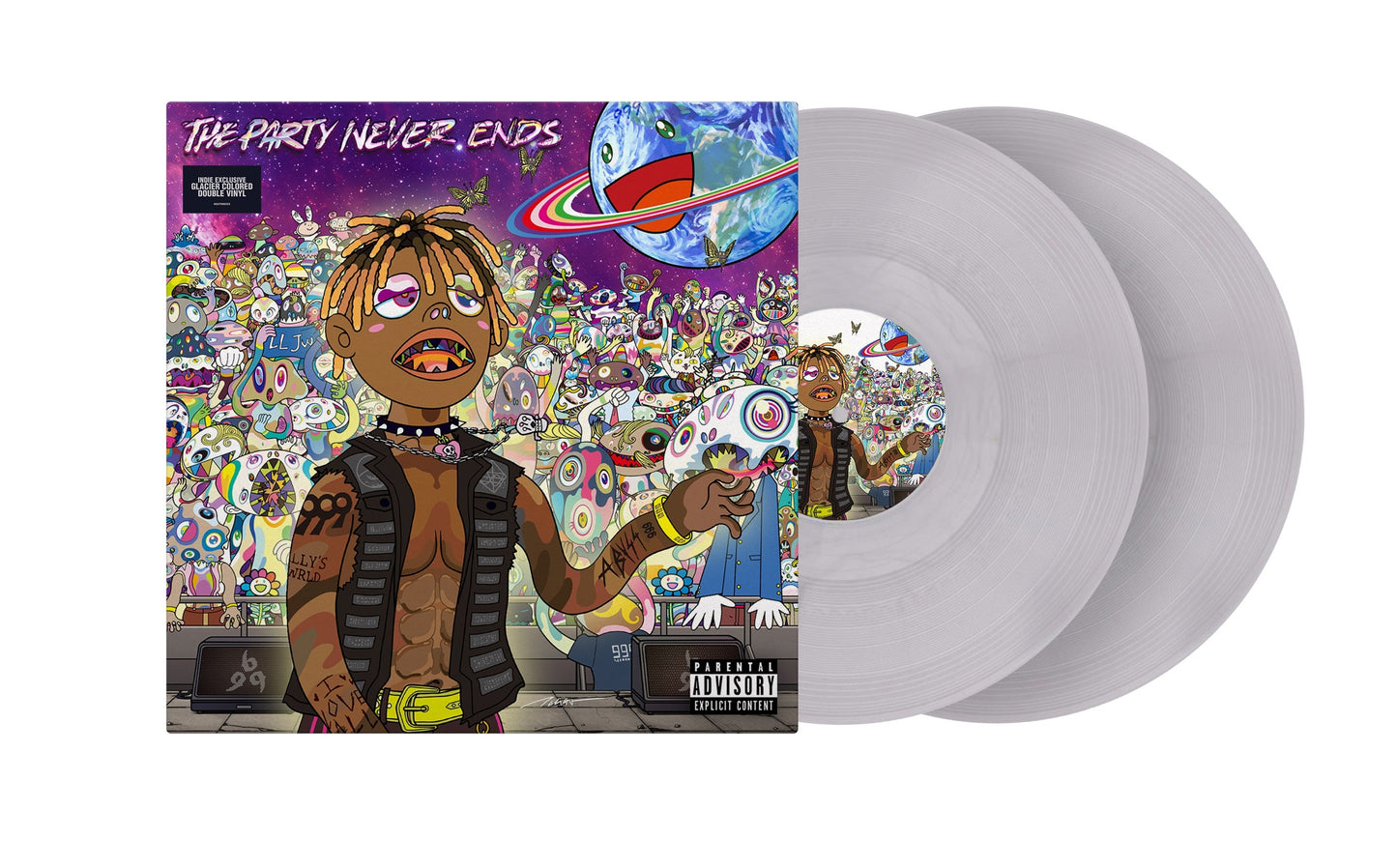 Juice Wrld- The Party Never Ends [Metallic Glacier 2 LP] (Indie Exclusive Vinyl) - LP