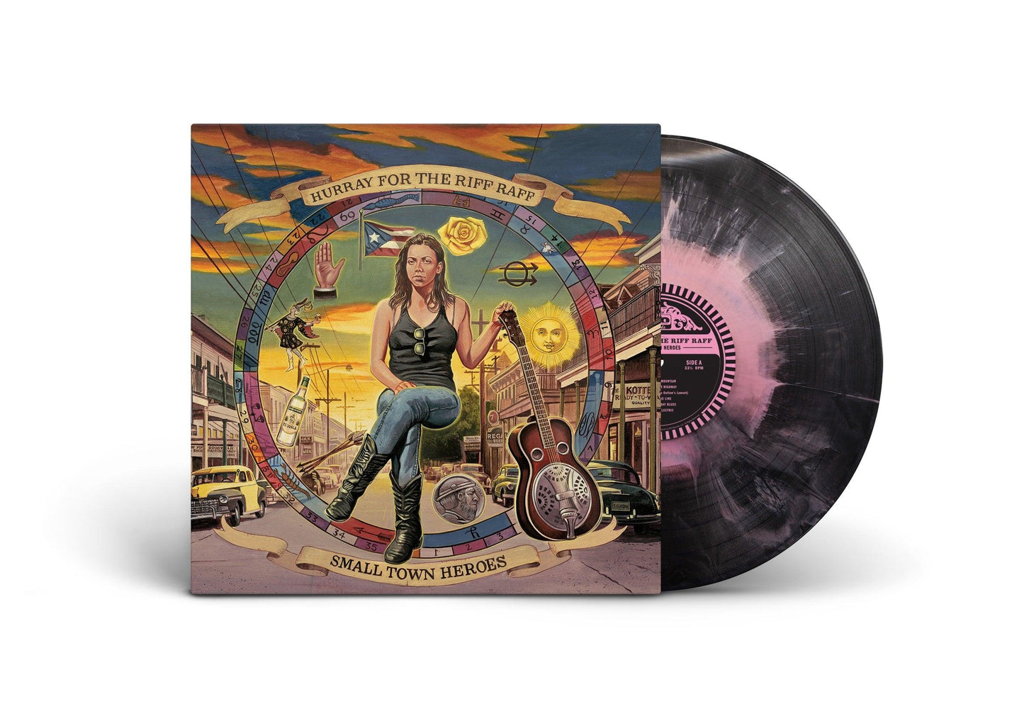 Hurray For The Riff Raff- Small Town Heroes [Pink Acid Wash Vinyl] - LP
