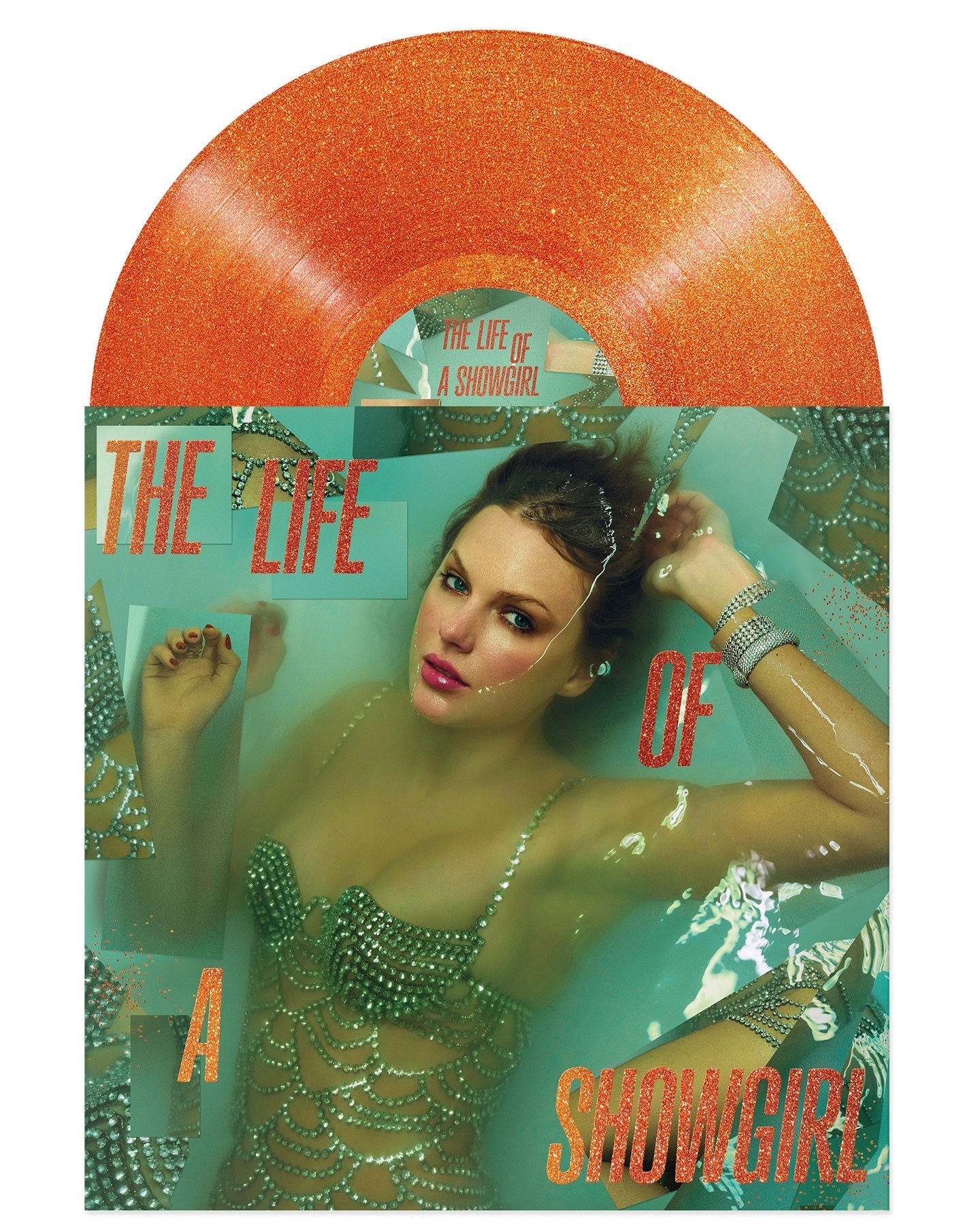 Taylor Swift- The Life of a Showgirl [Sweat and Vanilla Perfume Portofino Orange Glitter Vinyl] - LP