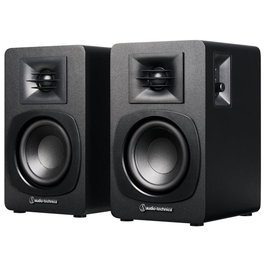 Audio-Technica - AT-SP3X - Black Bluetooth Bookshelf Speakers
