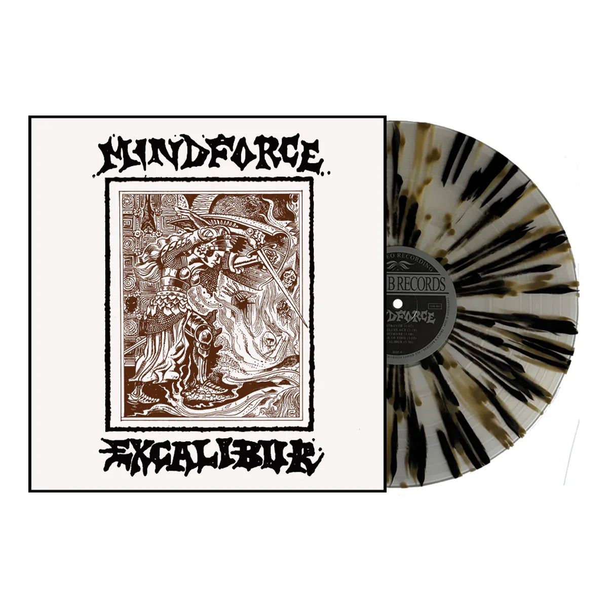 Mindforce- Excalibur (Clear w/Black & Gold Splatter Vinyl) - LP