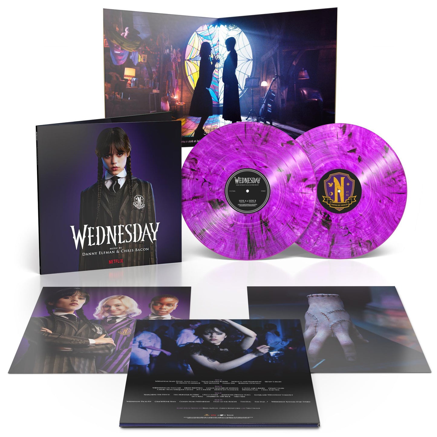 Wednesday (Score from Netflix Series, Danny Elfman) (Purple Goth w/ Smoky Shadow Vinyl) - LP