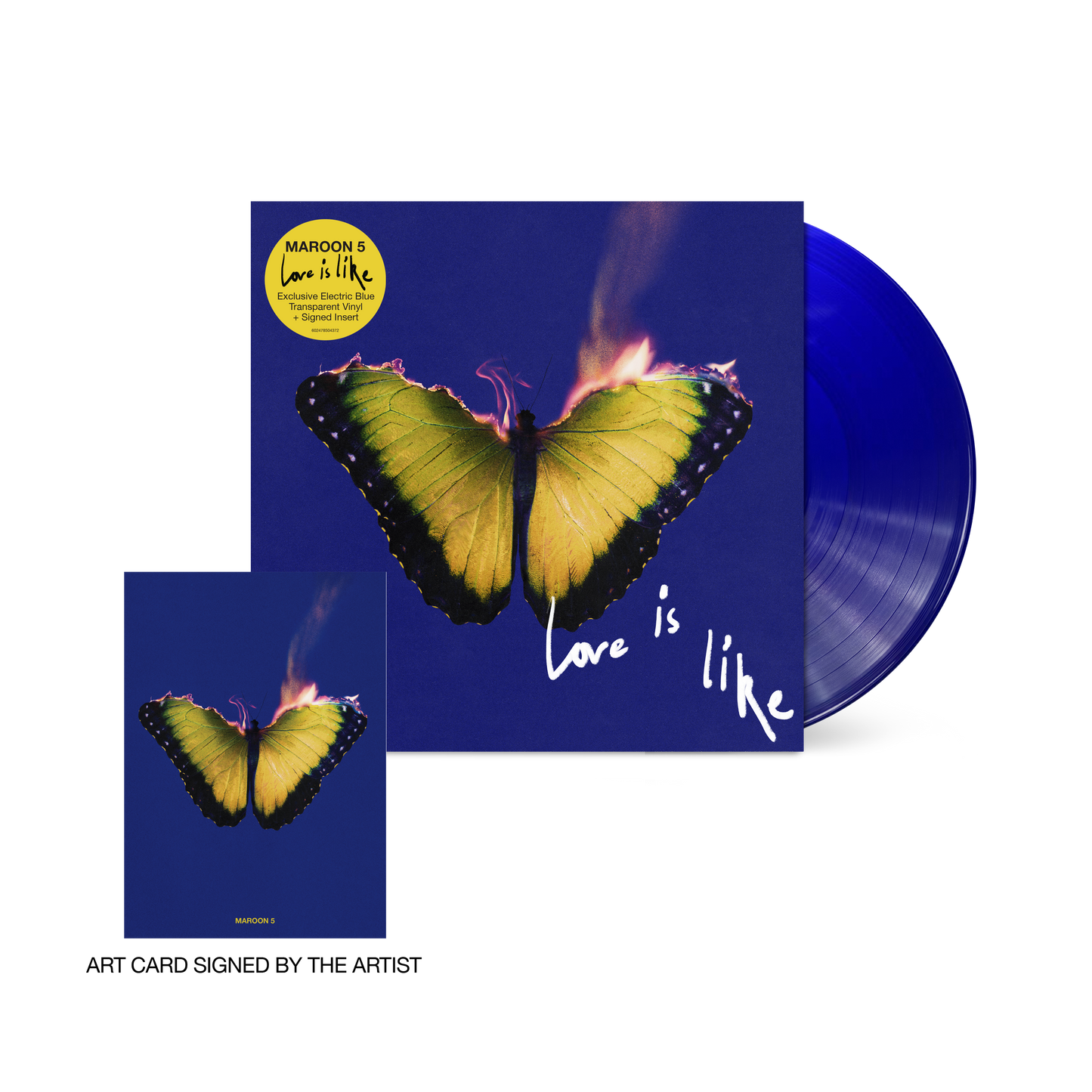 Maroon 5- Love Is Like (Indie Exclusive Vinyl) (Blue Vinyl, Signed Insert) (SEAM SPLIT) (DAMAGED) - LP