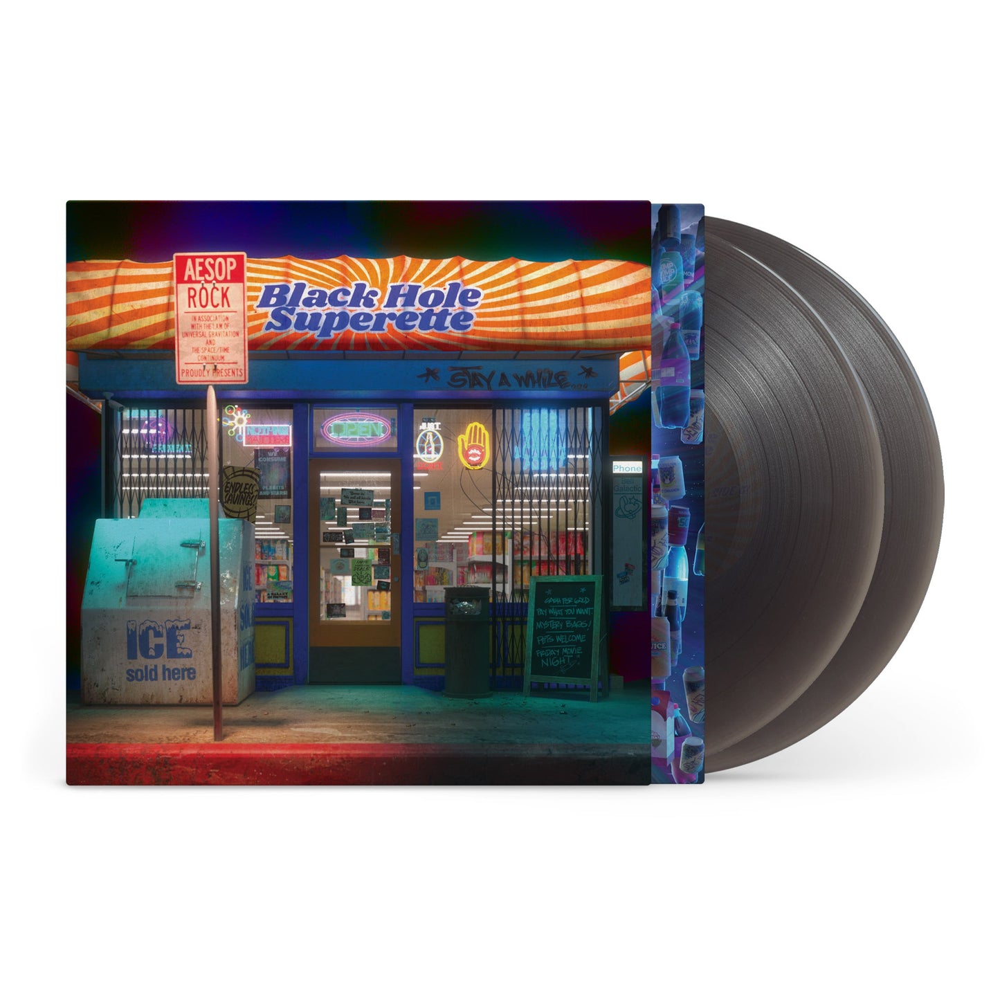 Aesop Rock- Black Hole Superette (Black Ice 2LP & Rainbow Foil Jacket) - LP