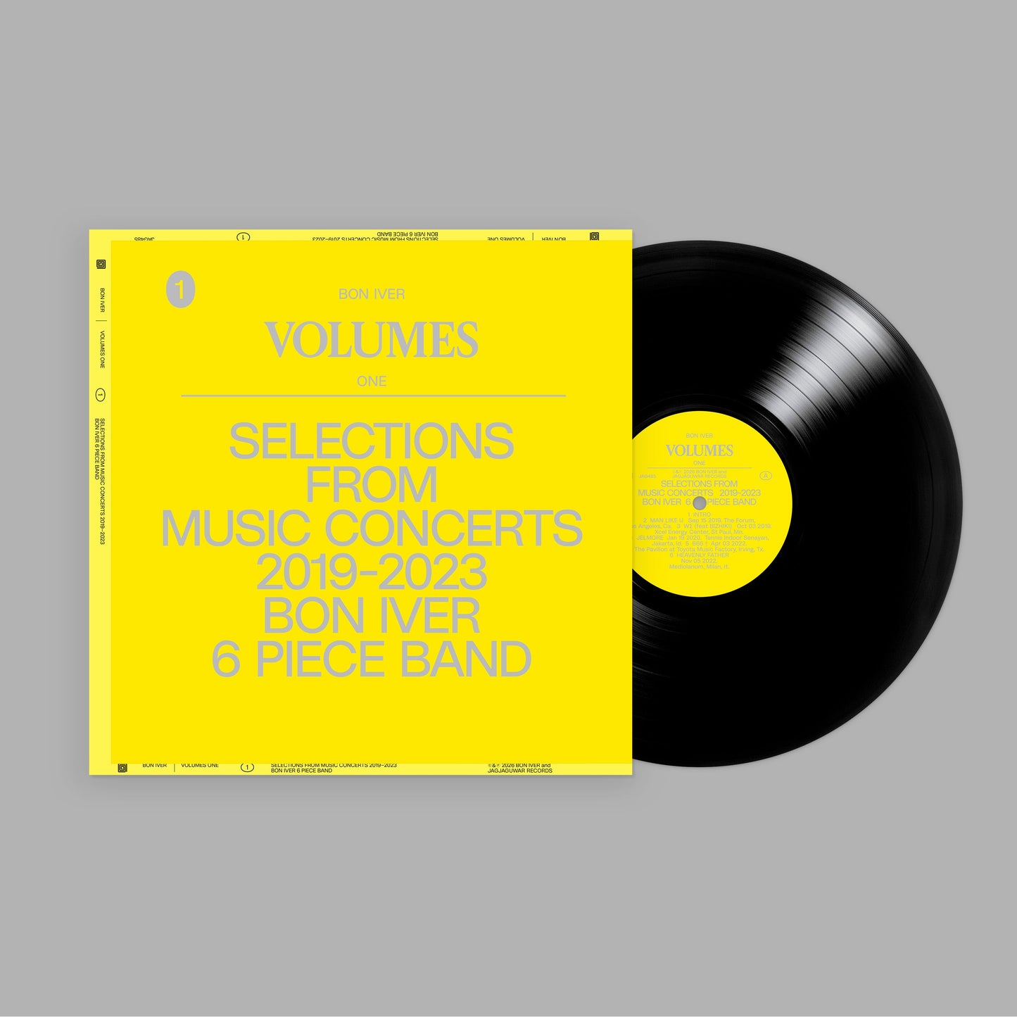 Bon Iver- VOLUMES: ONE "SELECTIONS FROM MUSIC CONCERTS 2019-2023 BON IVER 6 PIECE BAND - LP