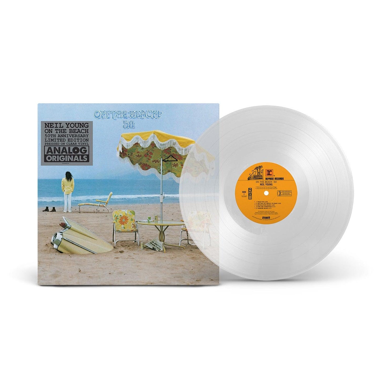 Neil Young- On The Beach - Limited 140-Gram Clear Vinyl - LP