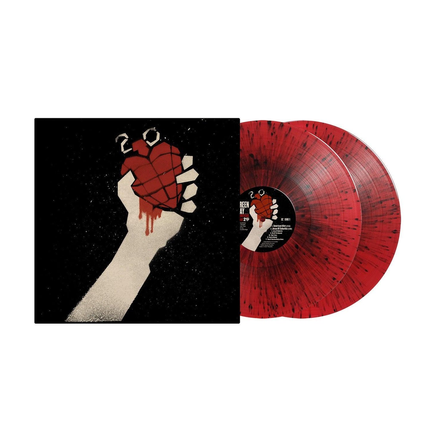 Green Day- American Idiot (20th Anniversary Red & Black Splatter) - LP